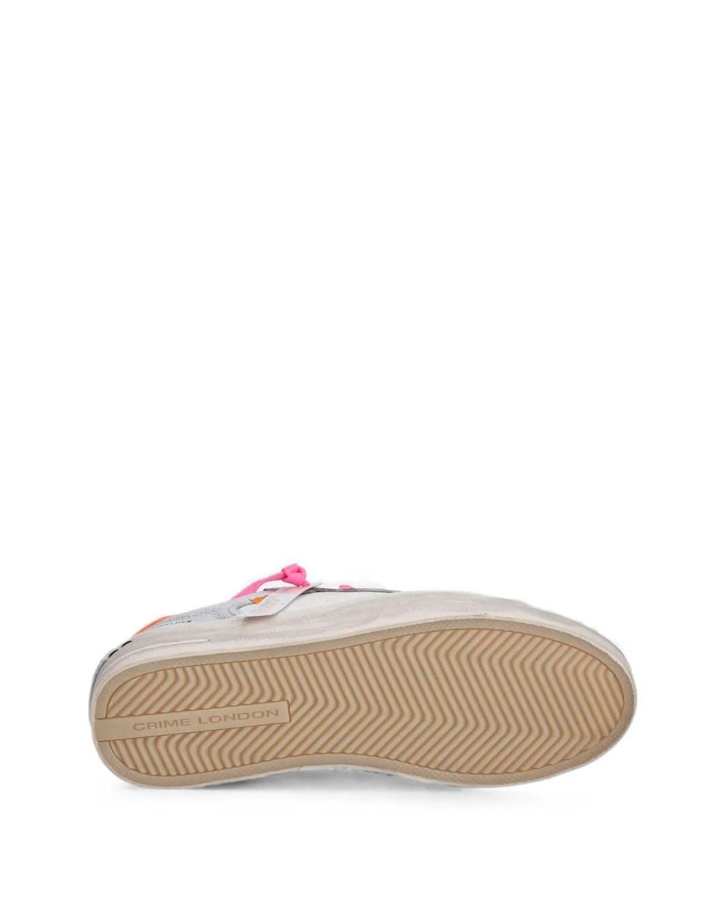 Crime London Pink Skate Deluxe Leather Sneakers