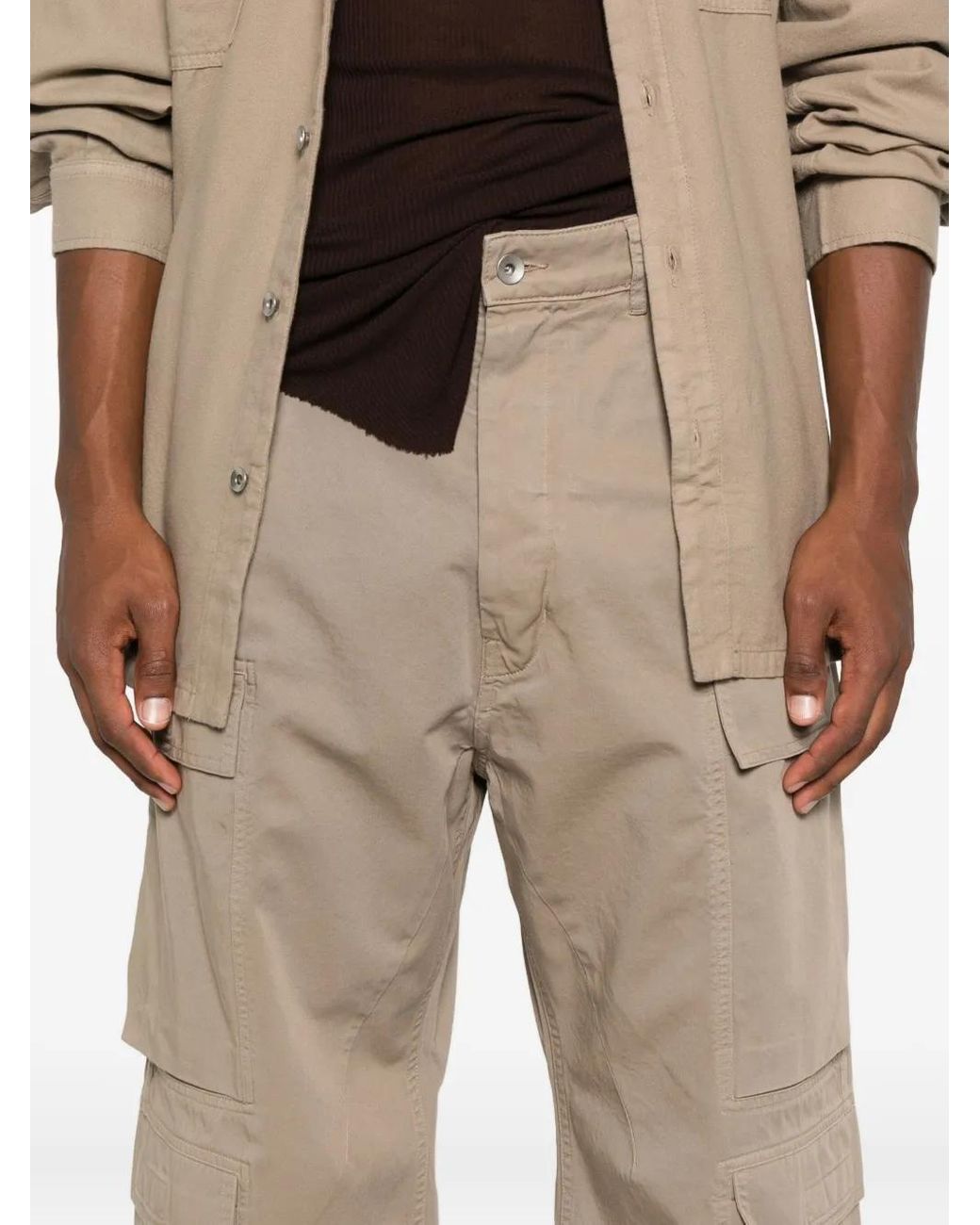 Rick Owens Natural Concordians Cargo Trousers for men