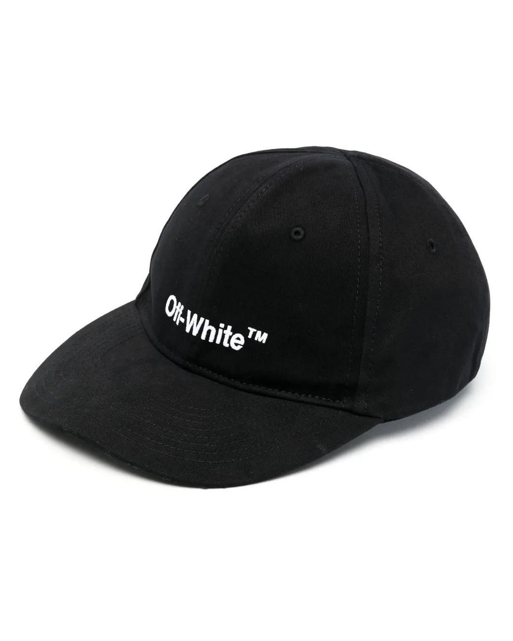 Off-White c/o Virgil Abloh Black Helvetica Logo Cotton Baseball Cap - Men's - Cotton for men