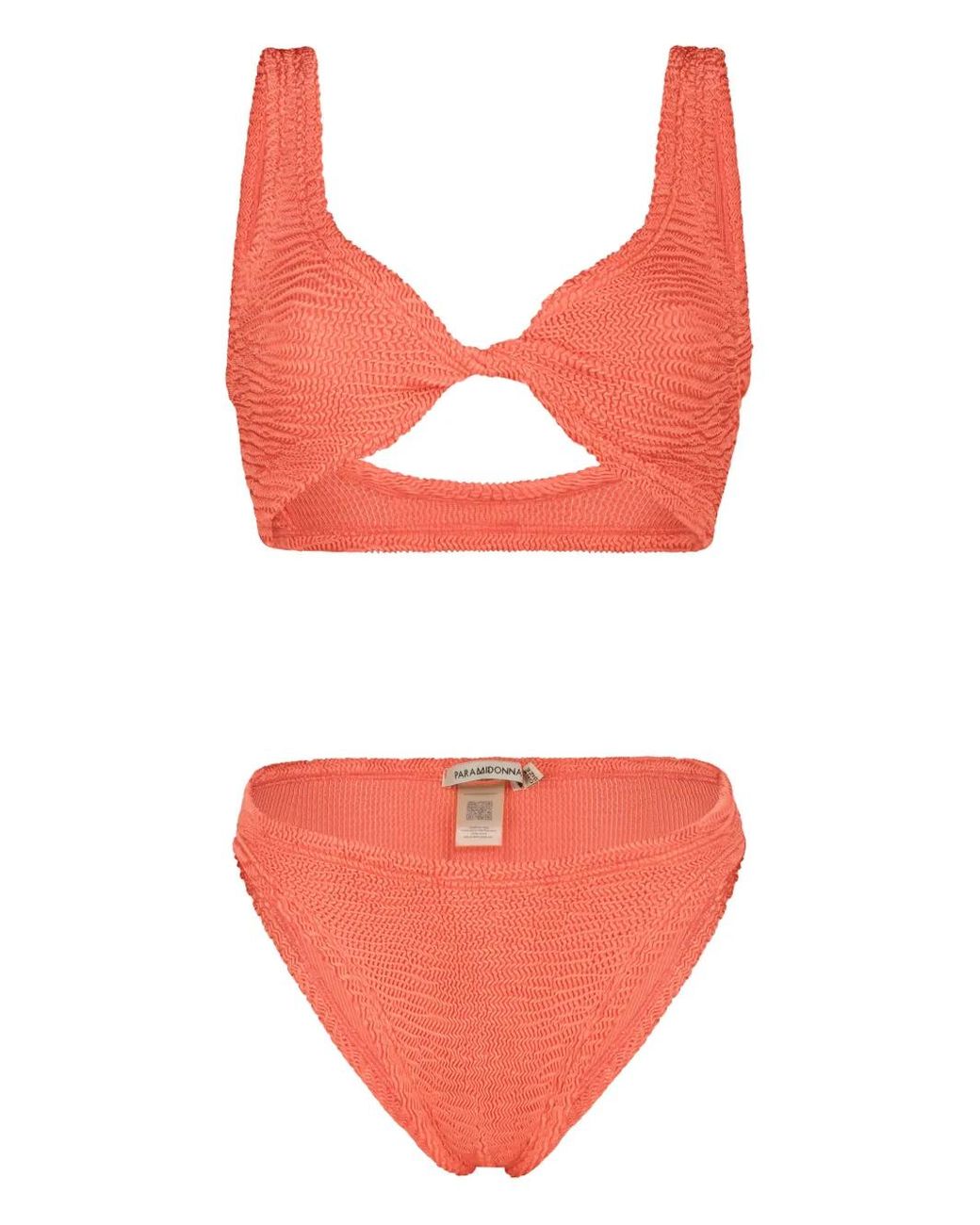 Paramidonna Orange Donika Cutout Two Piece Swimsuit