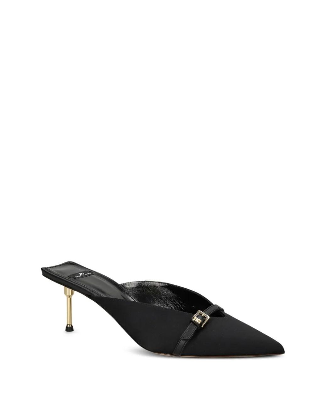 Elisabetta Franchi Black Pointed-Toe Mules
