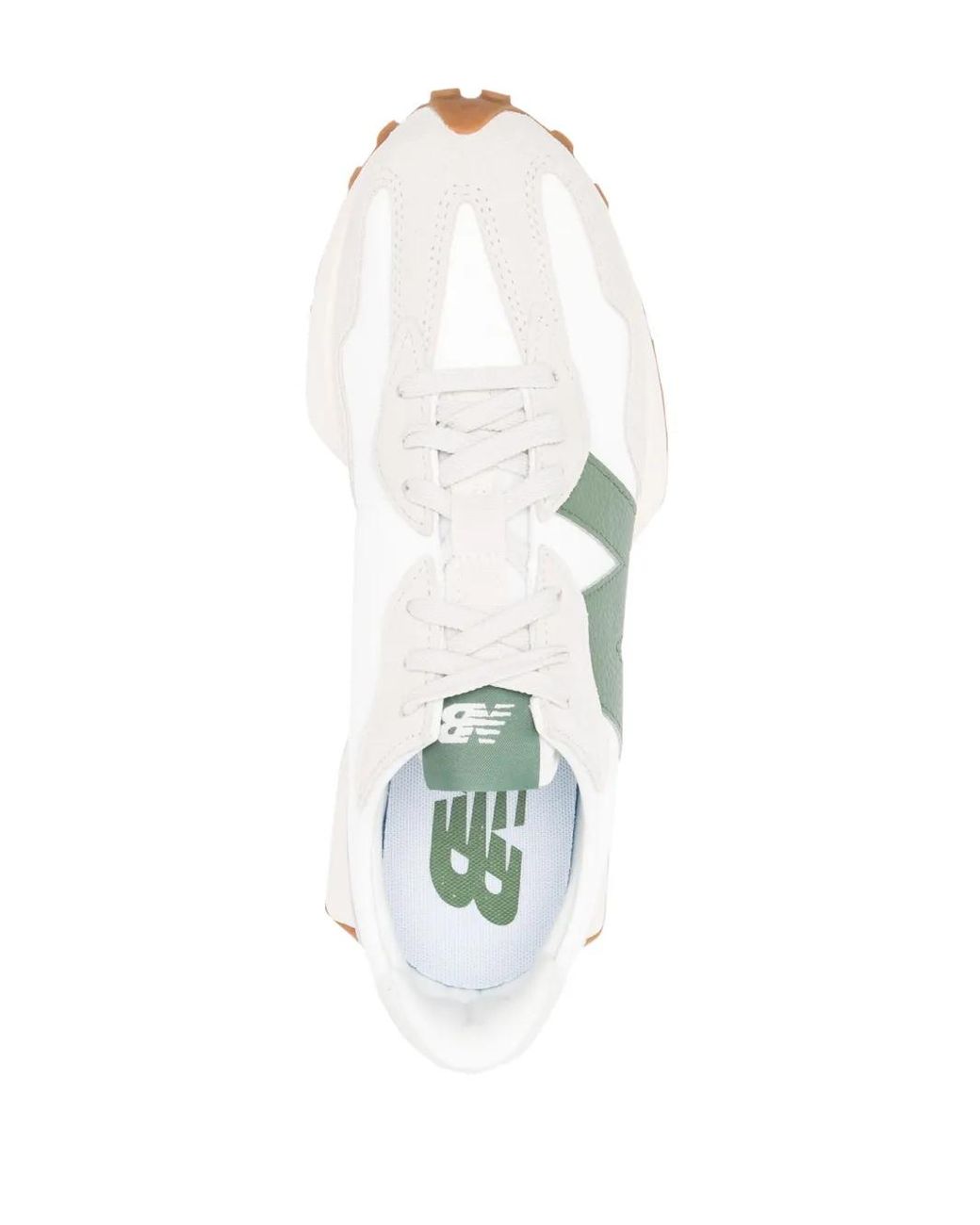 New Balance White 327 Panelled Sneakers