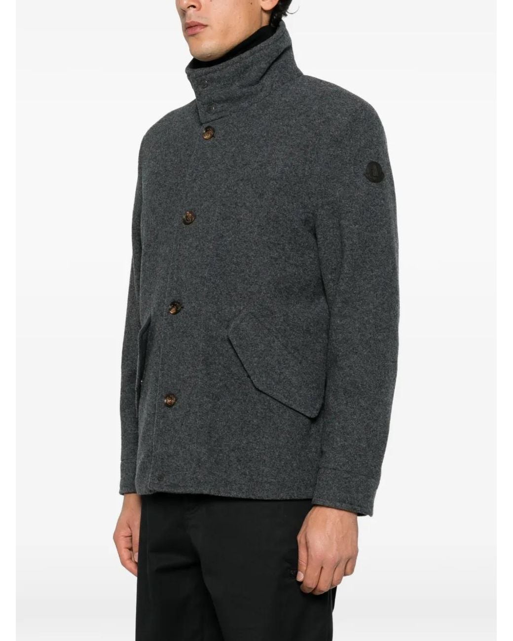 Moncler Panyol Button-Up Jacket in Black for Men | Lyst