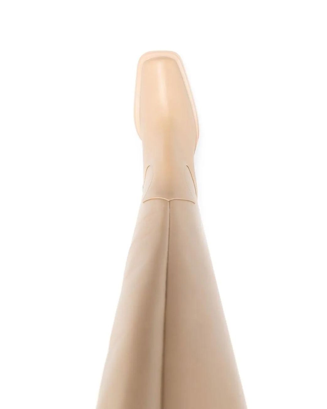 Gia Borghini White 120Mm Knee-High Leather Boots