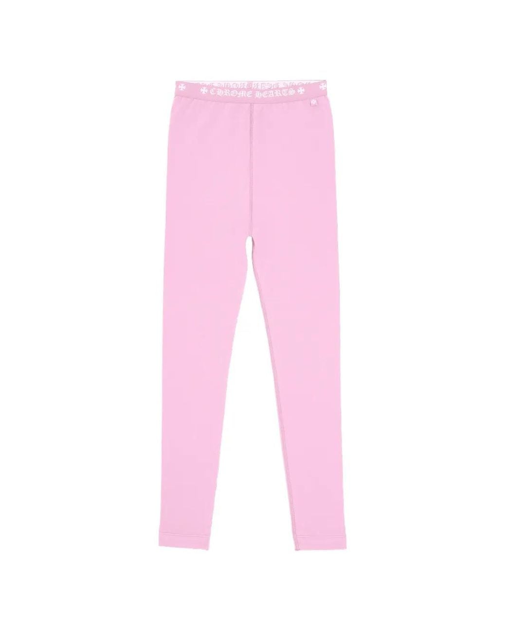 Chrome Hearts Pink Logo-Waistband Leggings