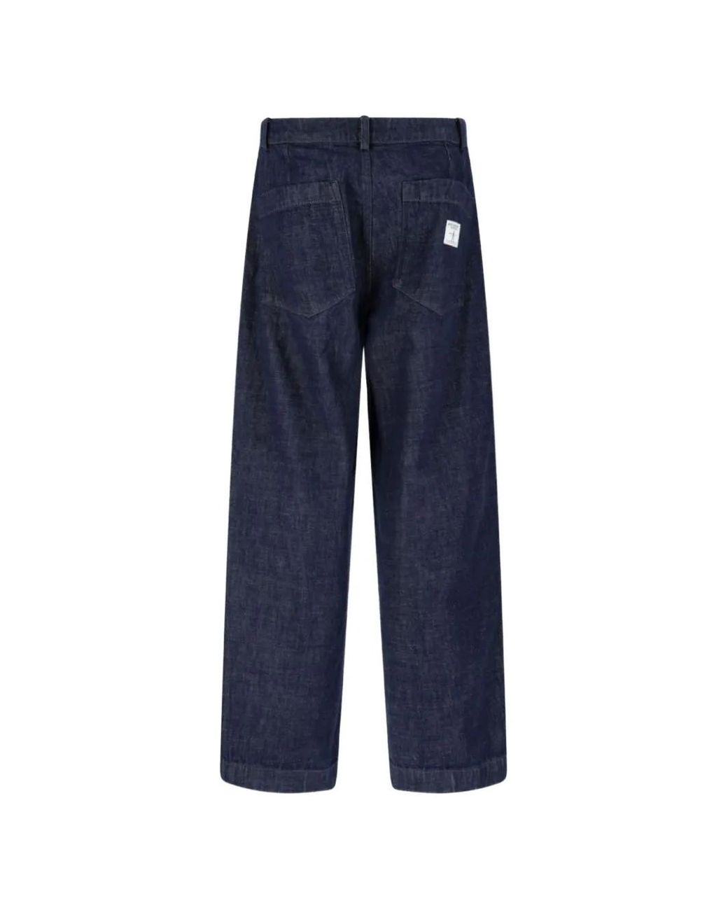 Roy Rogers Blue Pleated-Front Logo-Patch Jeans for men