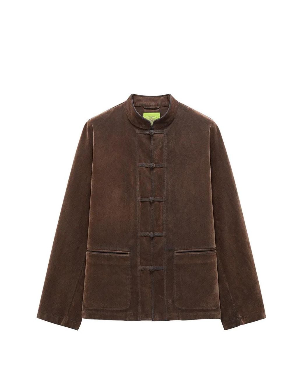 Shanghai Tang Brown Denim Jacket for men