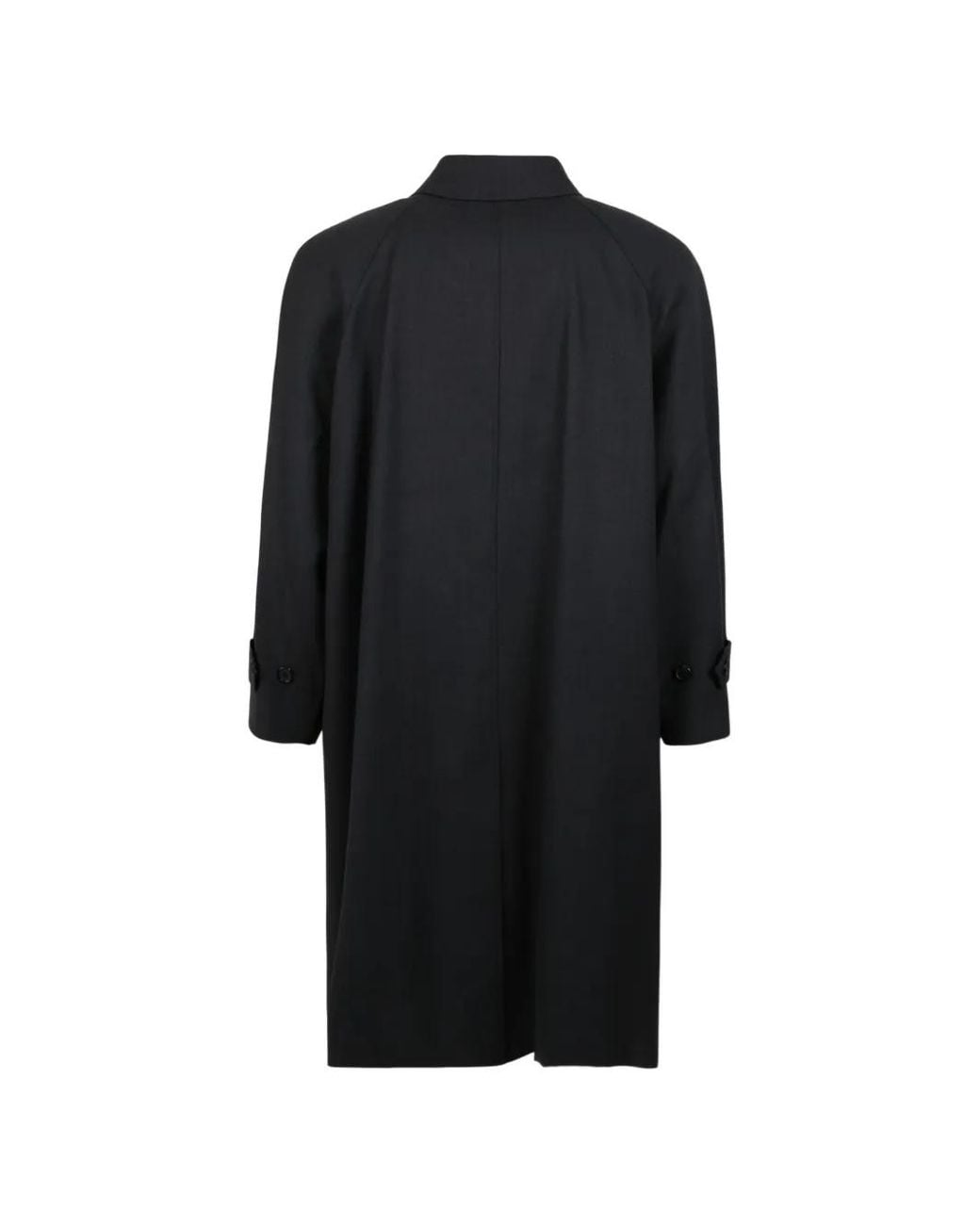 DUNST Black Mac Single-Breasted Wool Coat