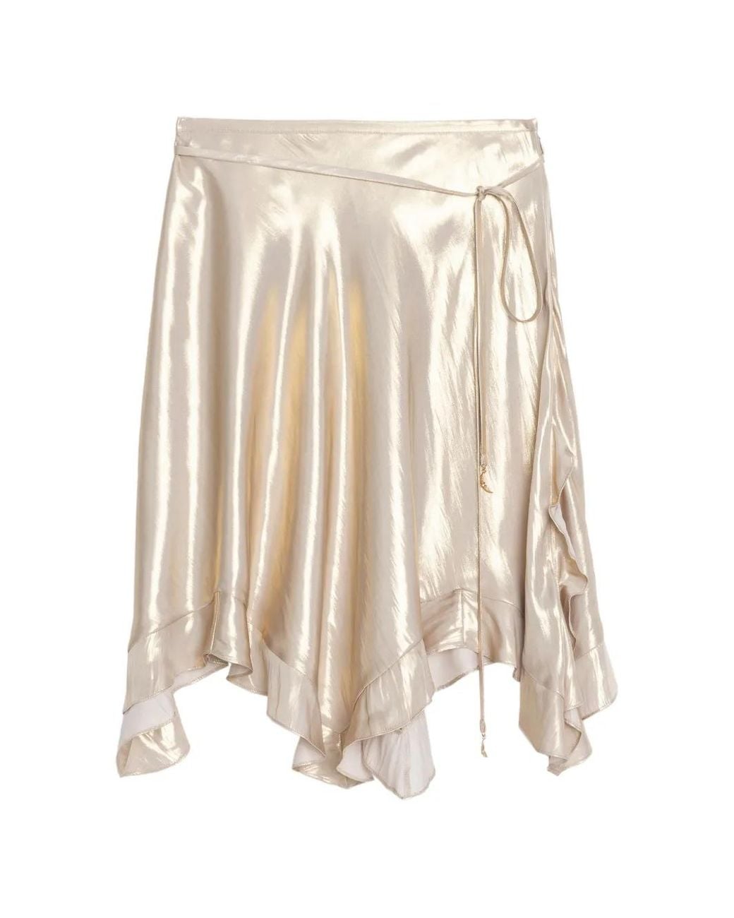 Zadig & Voltaire White Jetos Satin Skirt