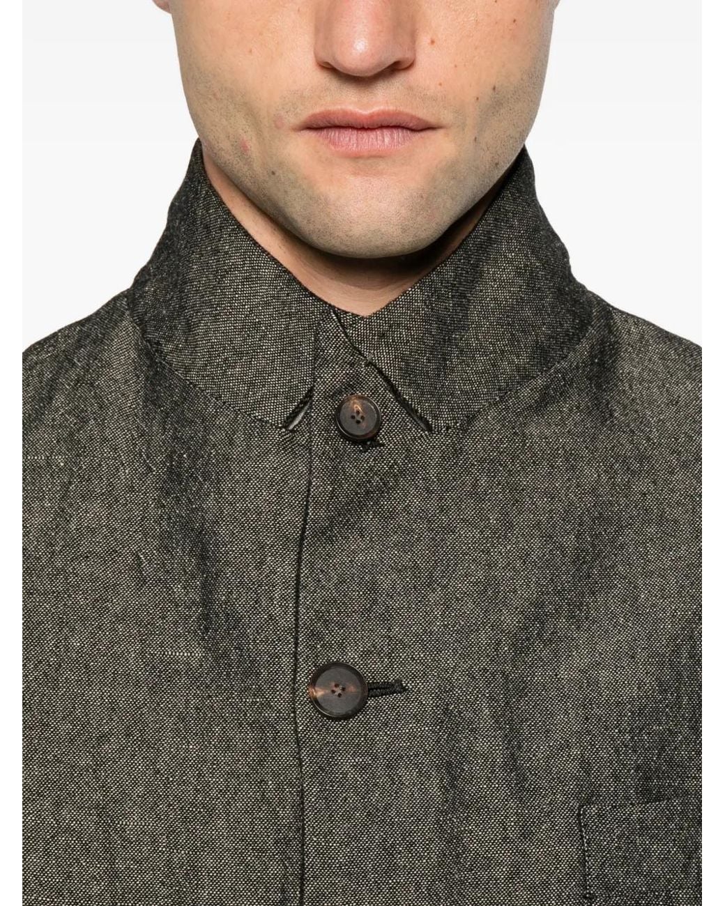 K'ANG Gray Button-Up Jacket for men