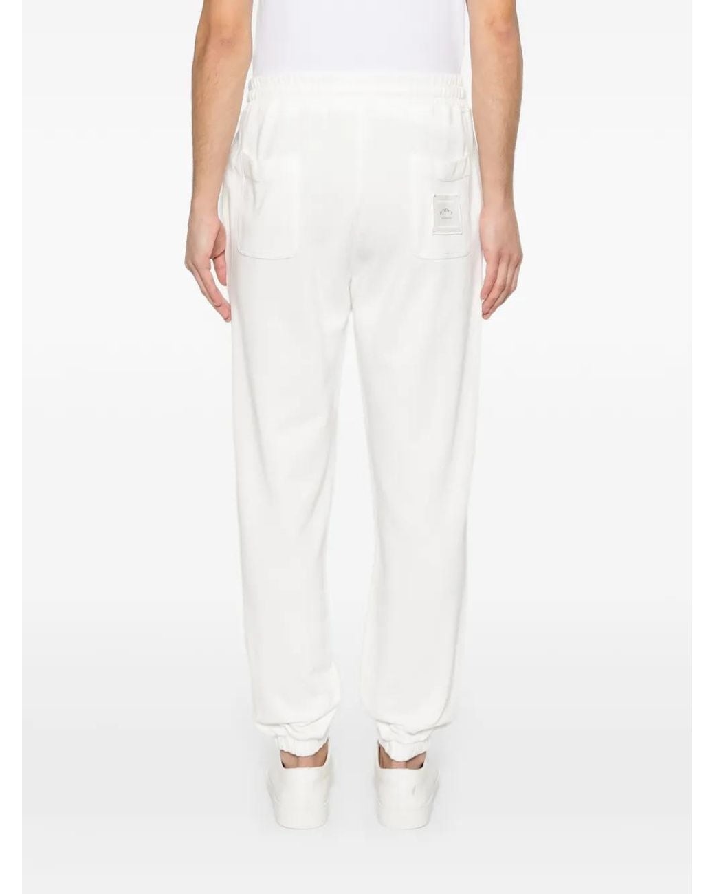 Eleventy White Drawstring Panelled Sweatpants for men