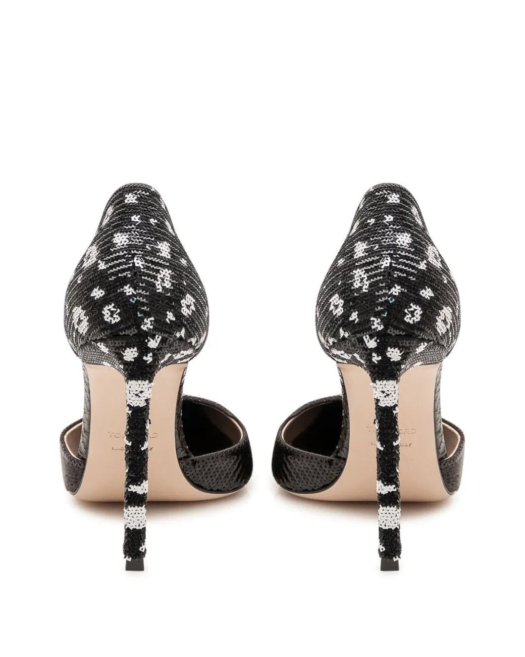 Tom Ford Metallic Sequin Embroidery Vertigo D'Orsay Pumps