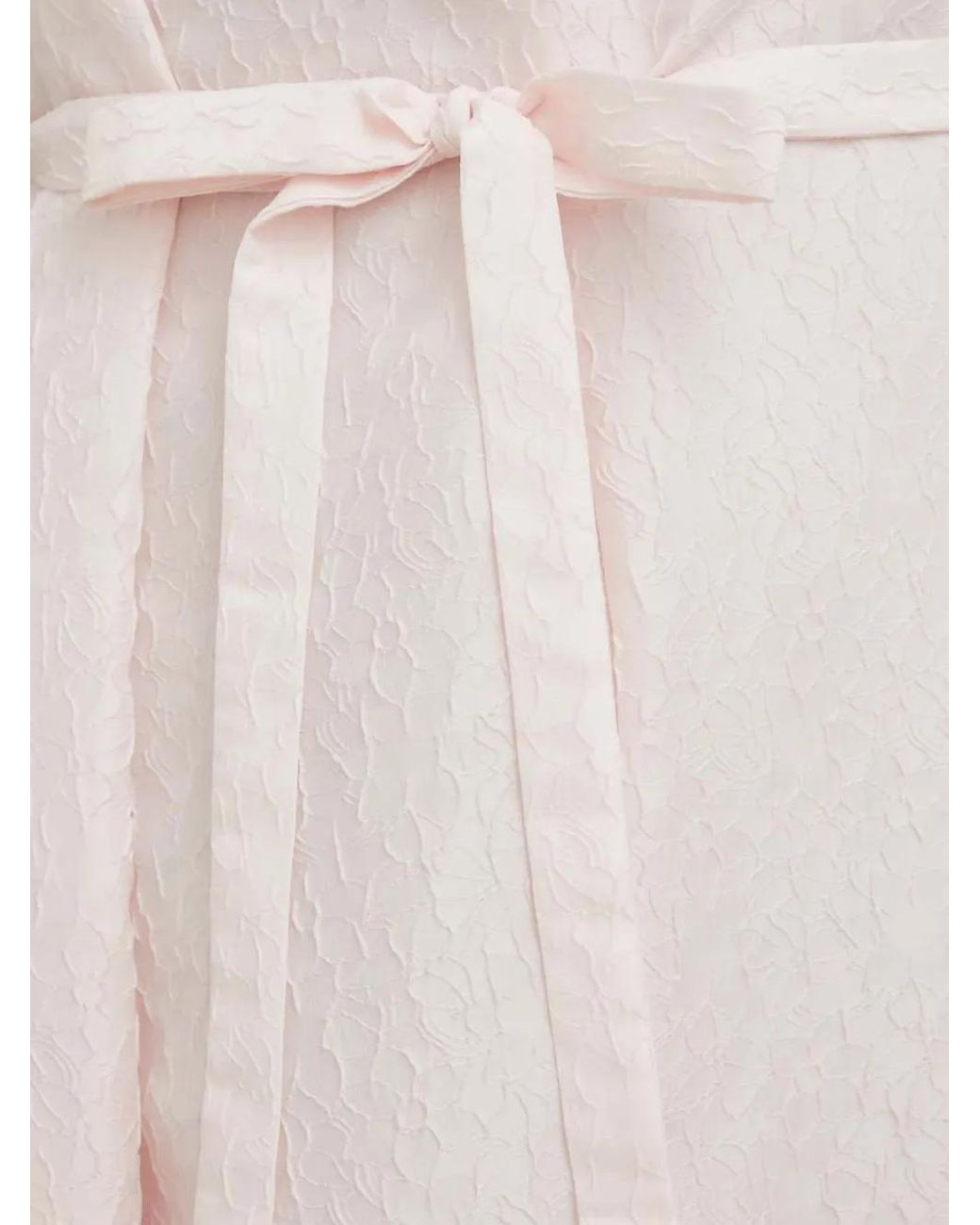 Samsøe & Samsøe Pink Tie-Neck Belted Midi Dress