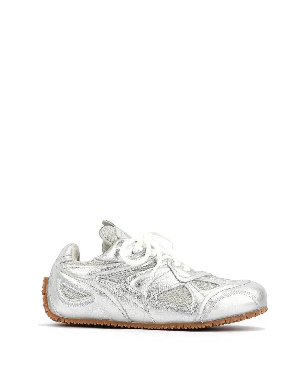 Axel Arigato White Slow Runner Metallic-Finish Low-Top Sneakers