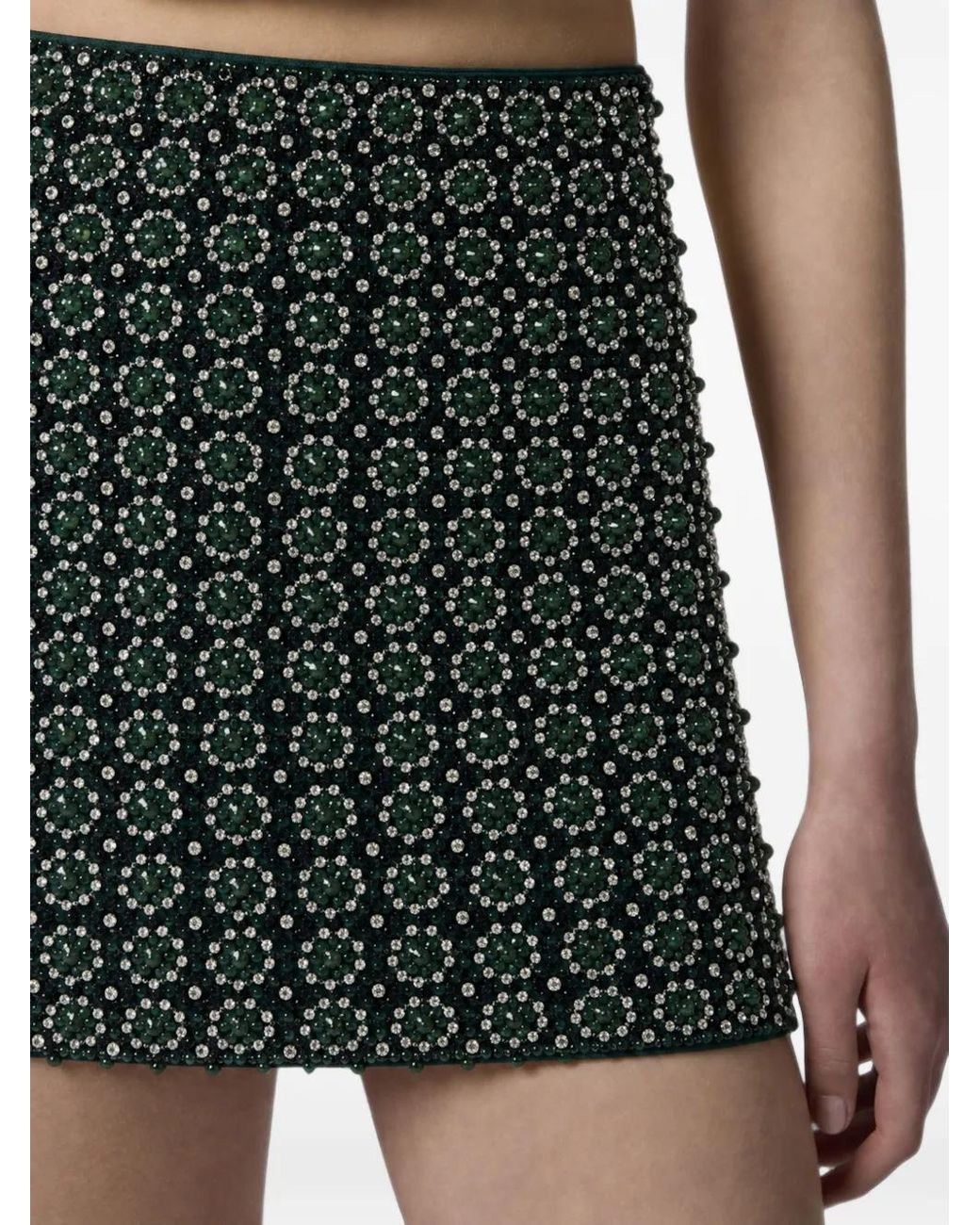 Philipp Plein Green Jupe En Tulle À Sequins