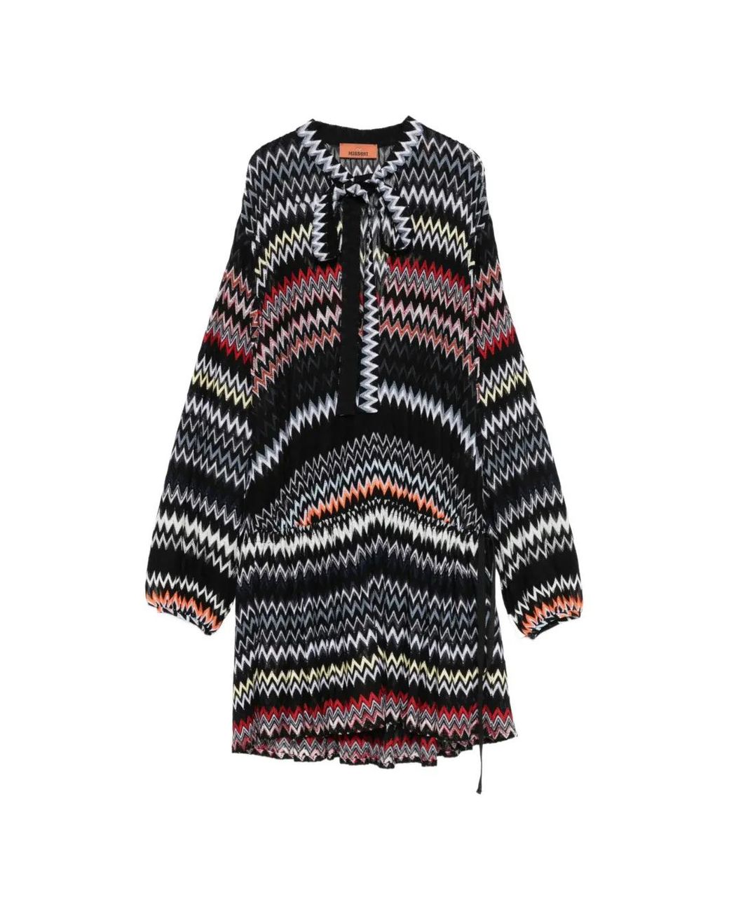 Missoni White Chevron-Pattern Mini Dress
