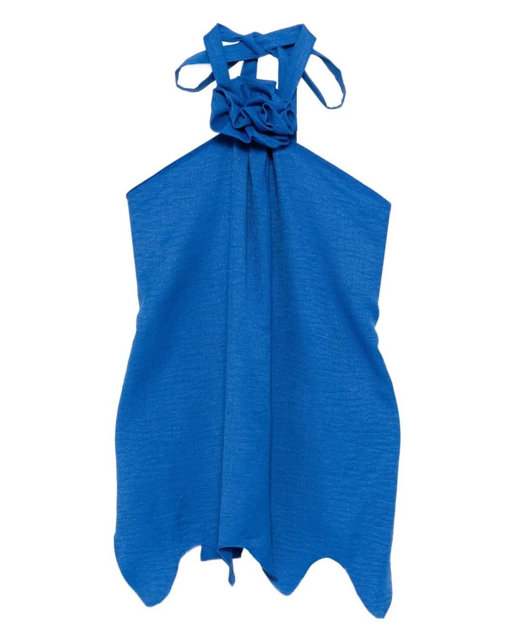 BLAKLACE Blue Floral Detailing Blouse