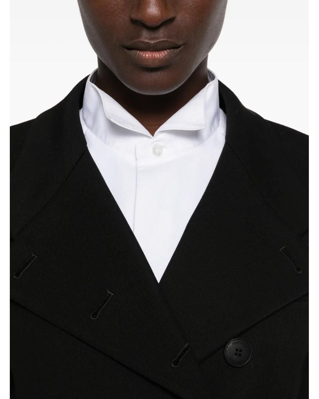 Seafarer Black Liv Double-Breasted Cropped Blazer