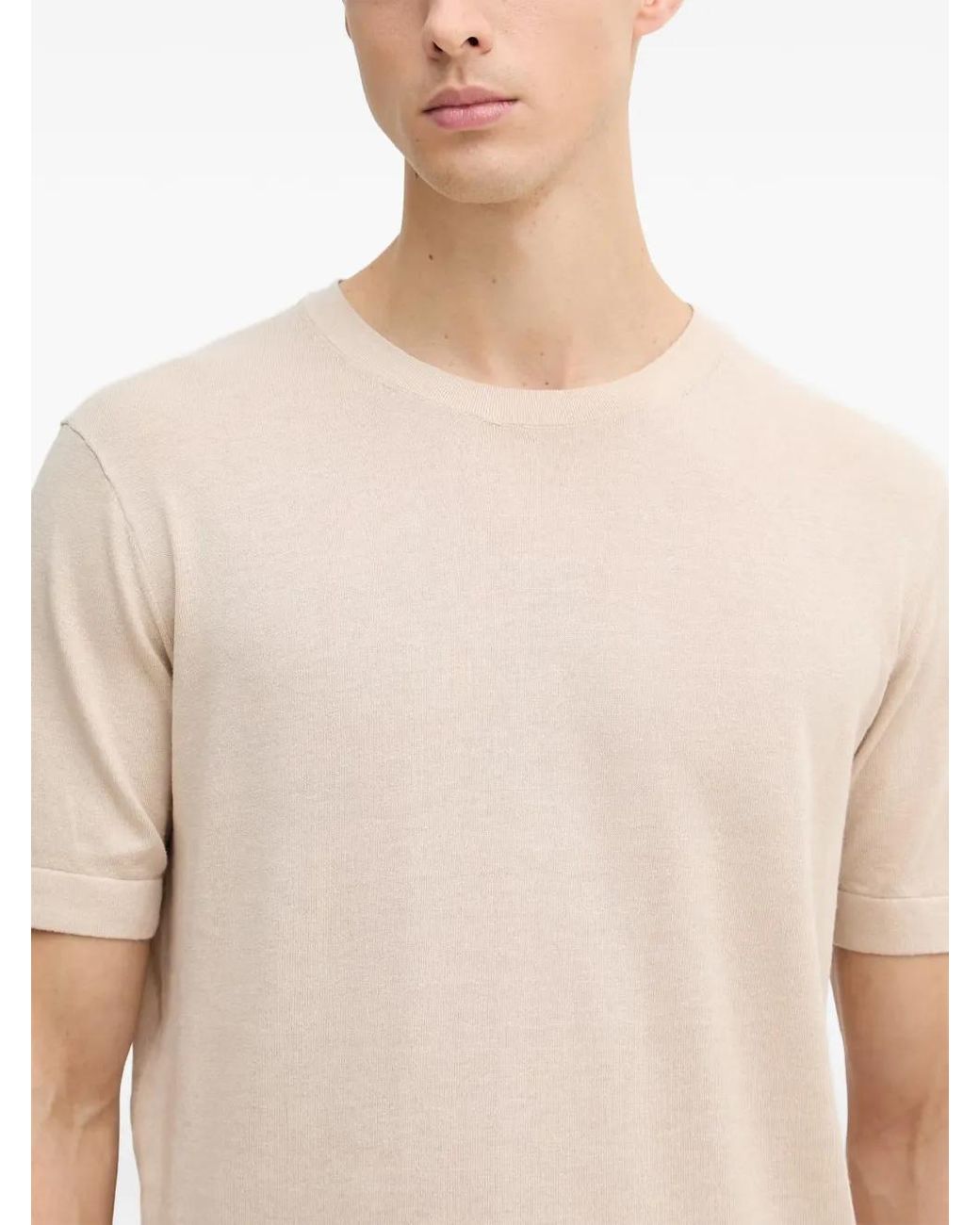 Mos Mosh Blue Crew-Neck T-Shirt for men