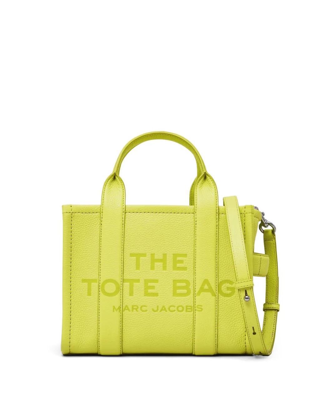Marc Jacobs Yellow The Tote Bag Small Pebble-Leather Tote Bag