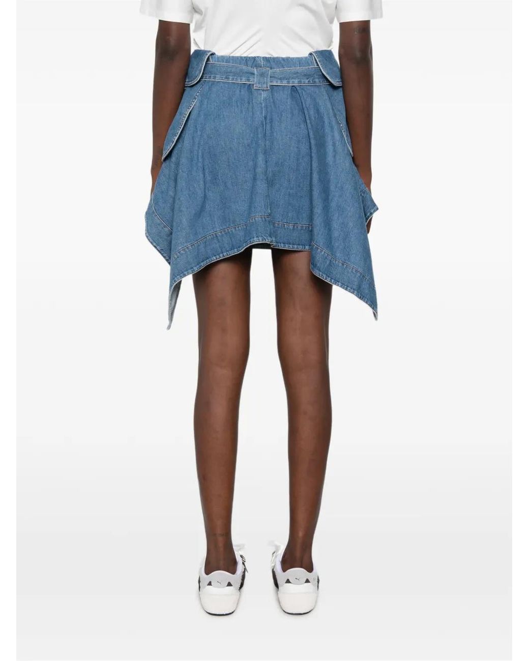 Loewe Blue Denim Cargo Skirt
