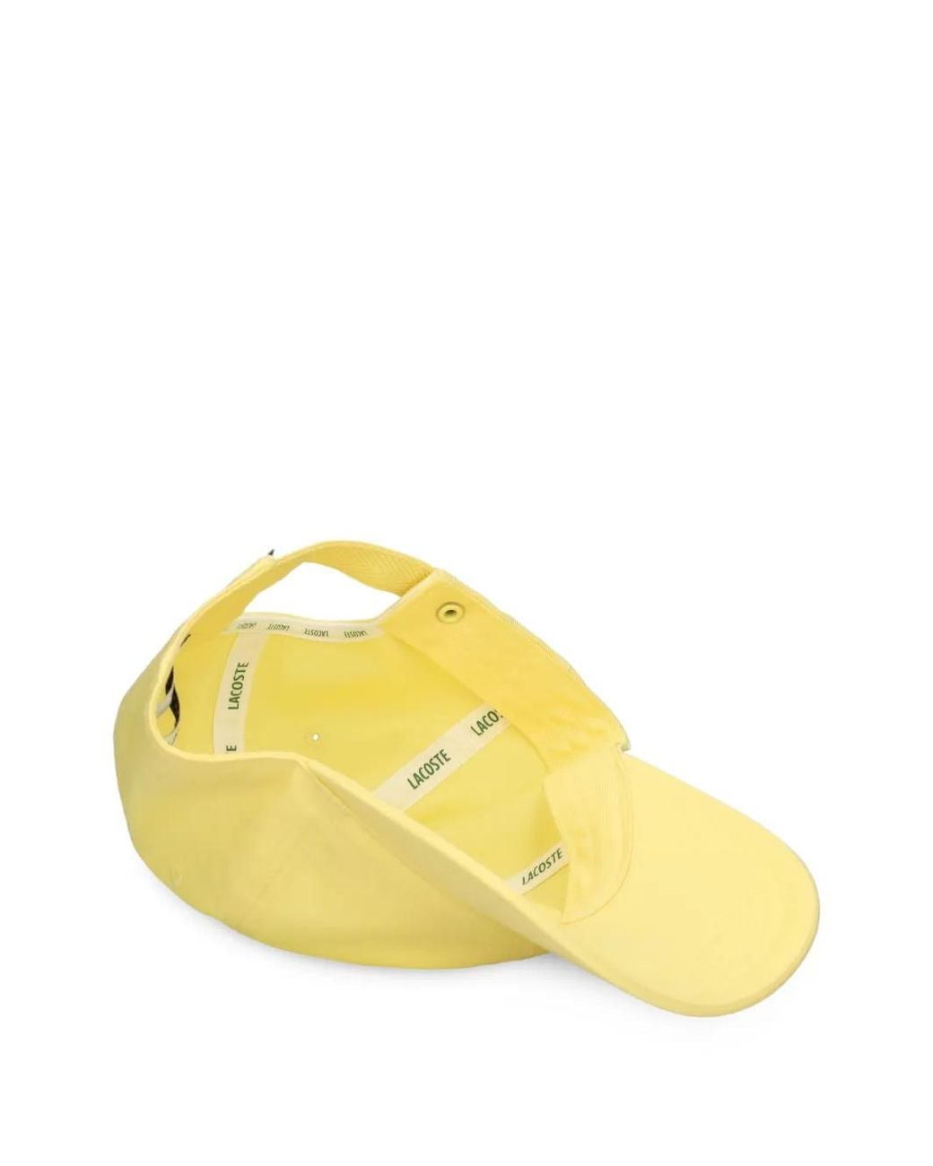 Lacoste Yellow Cotton Twill Cap