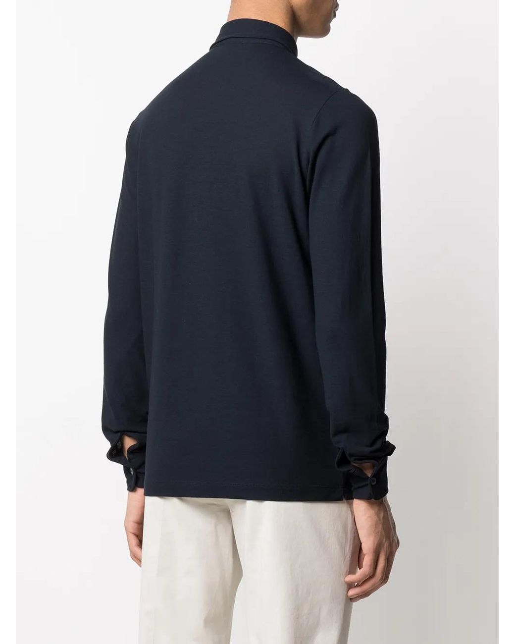 Zanone Blue Regular-Fit Cotton Shirt for men