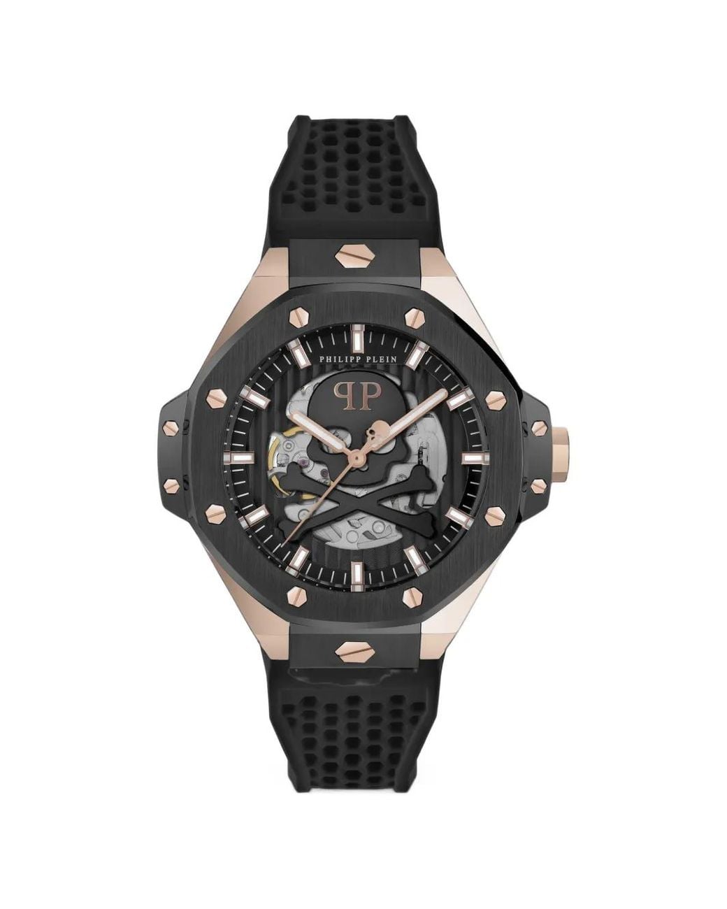 Philipp Plein Black Skull Skeleton 46Mm Watch for men