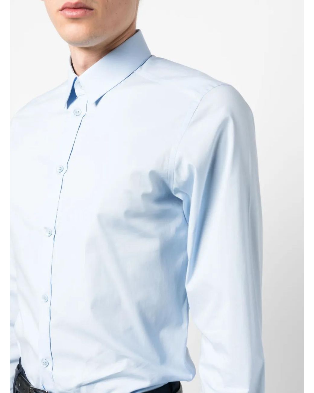 Dolce & Gabbana Blue Cotton Shirt for men