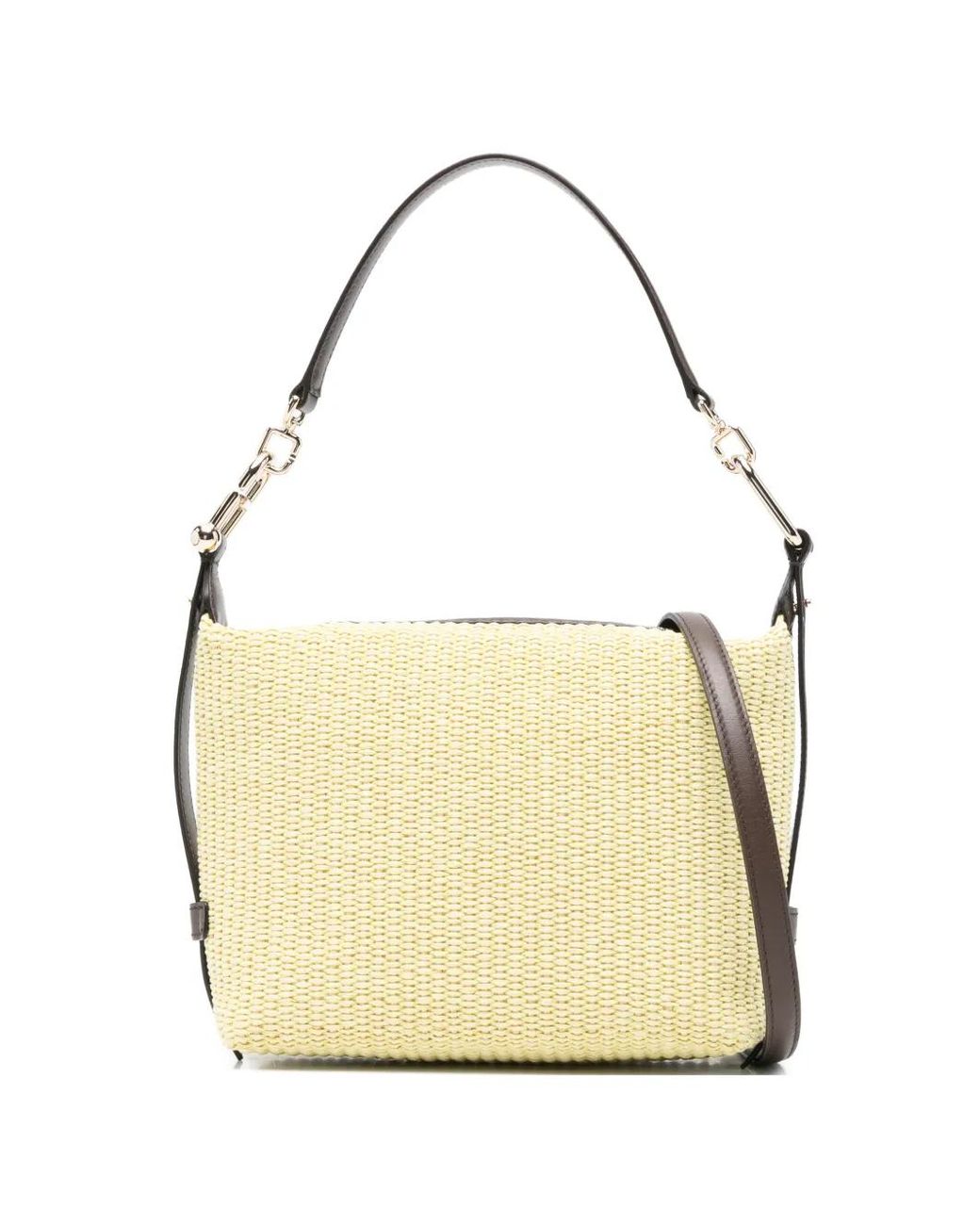 Furla Natural Woven Strap Shoulder Bag