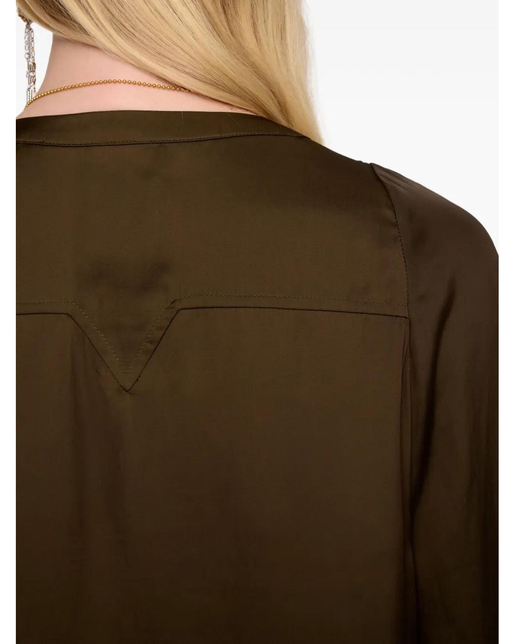 Zadig & Voltaire Natural Torny Satin Tunic