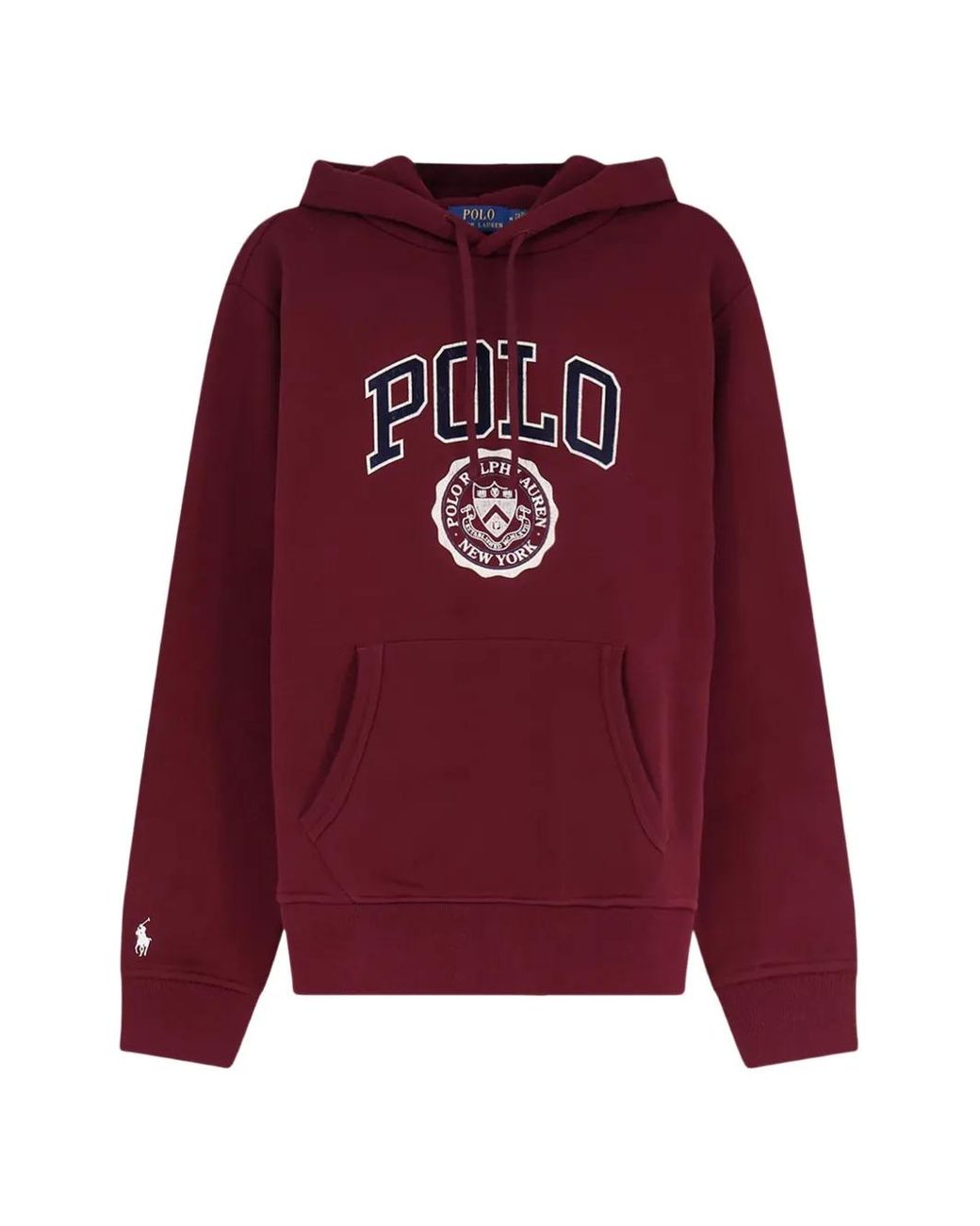 Polo Ralph Lauren Red Logo-Print Drawstring Hoodie for men