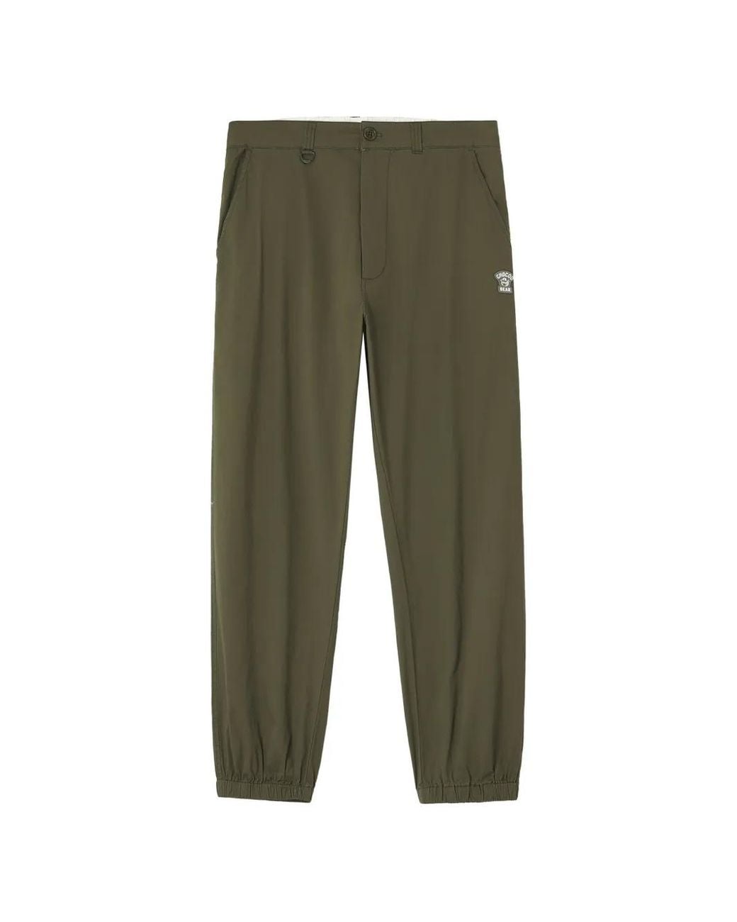Chocoolate Green Logo-Patch Track Pants for men