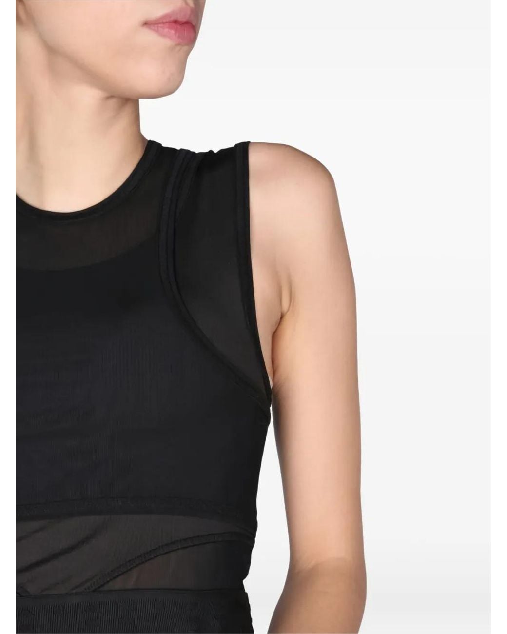 Top Con Cuello Redondo McQ Alexander McQueen de color Black