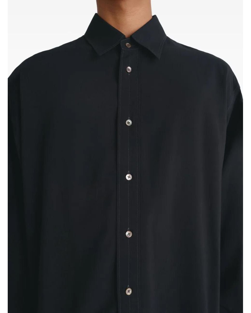 Lemaire Black Button-Down Shirt for men
