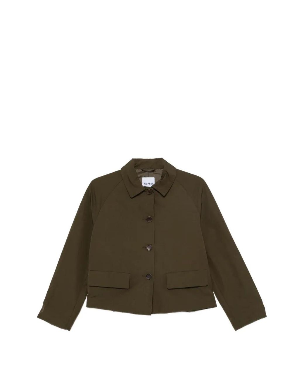 Aspesi Green Veste Boutonnée À Manches Longues
