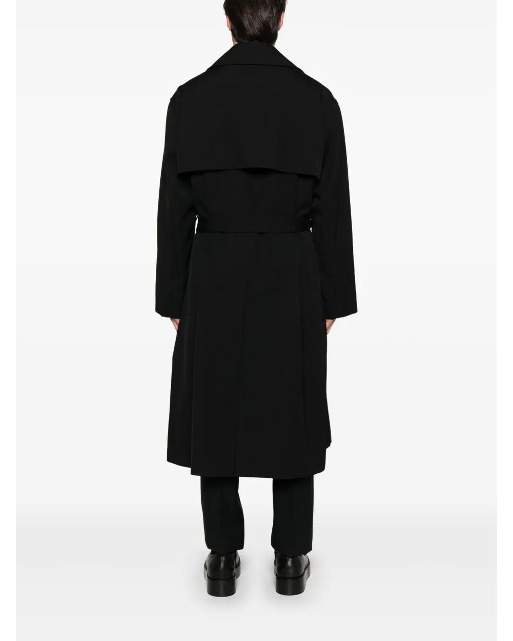Jil Sander Black Belted Coat for men