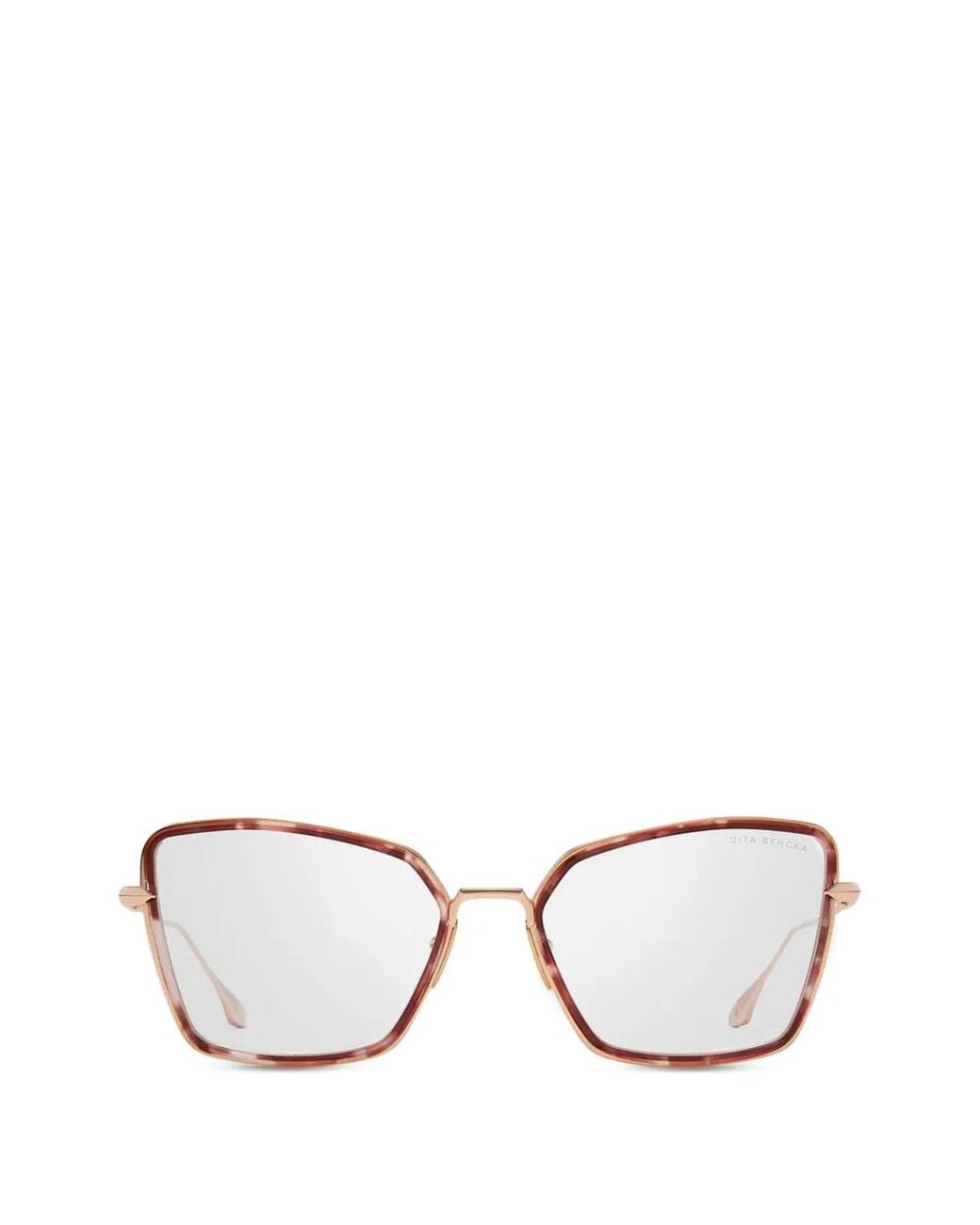 Occhiali Squadrati Behcka di Dita Eyewear in Natural
