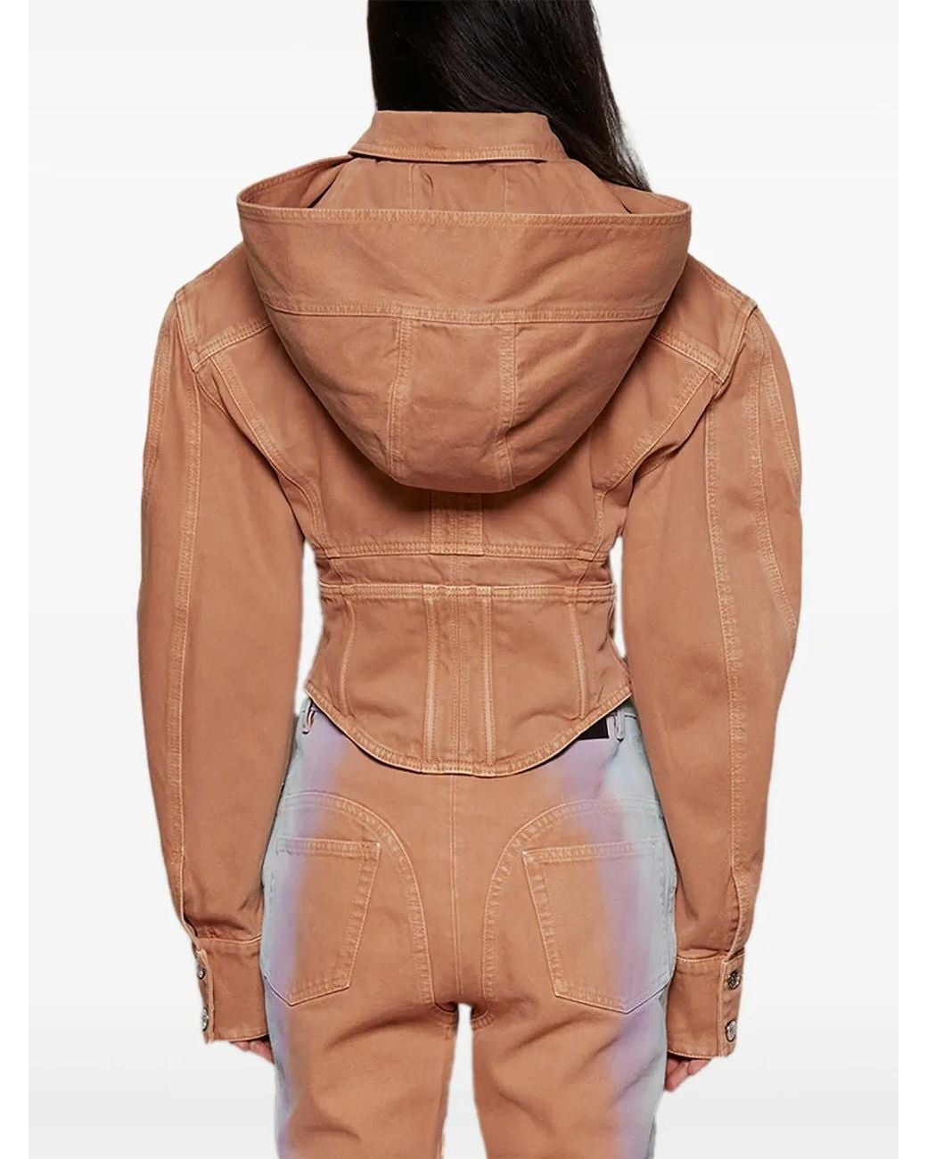 Mugler Natural Corseted Denim Jacket