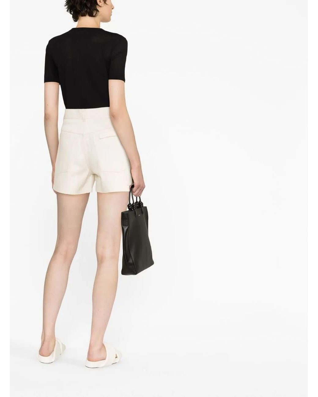 Jil Sander Black Short-Sleeved Cotton T-Shirt With Logo