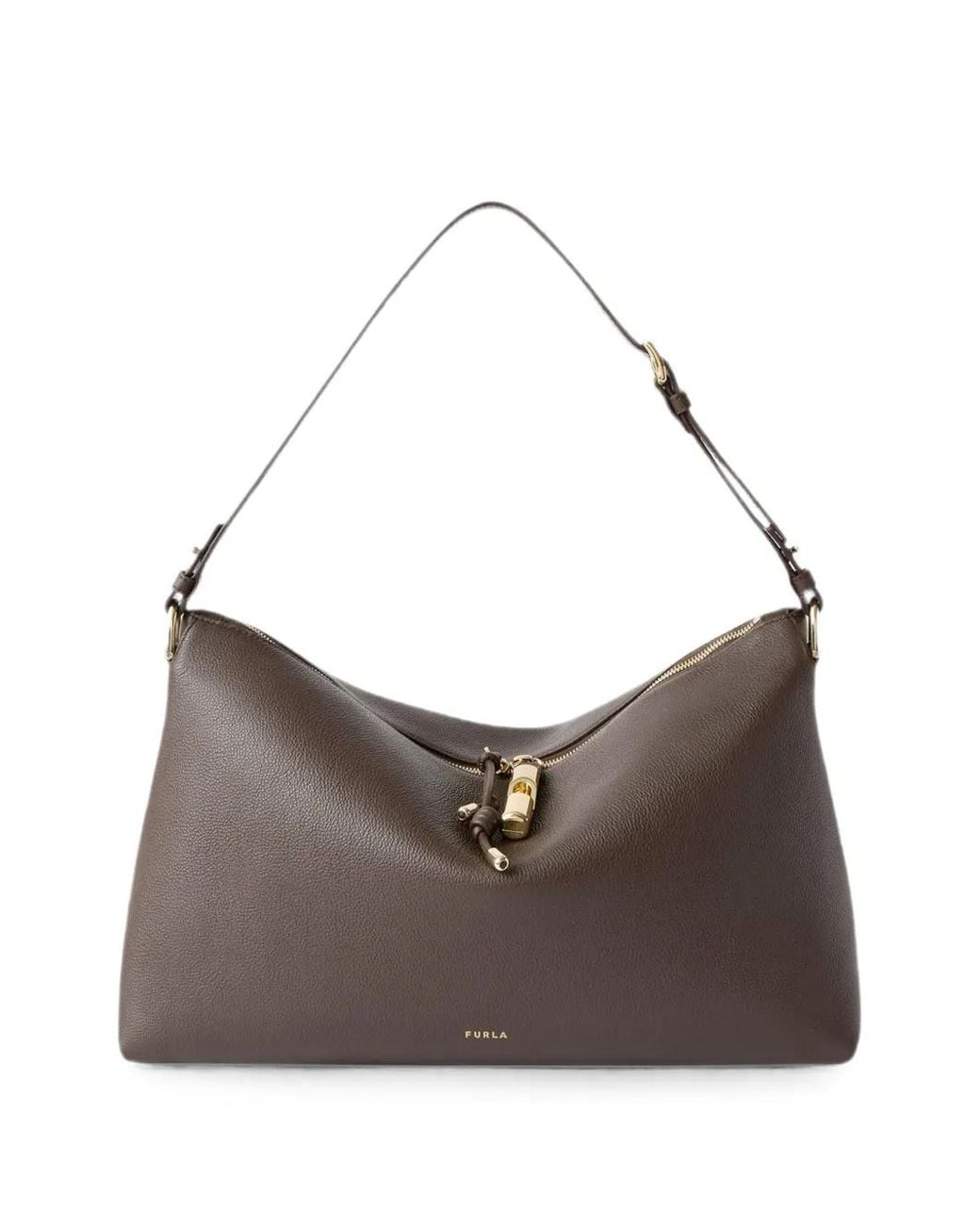 Furla Brown Debby Shoulder Bag M