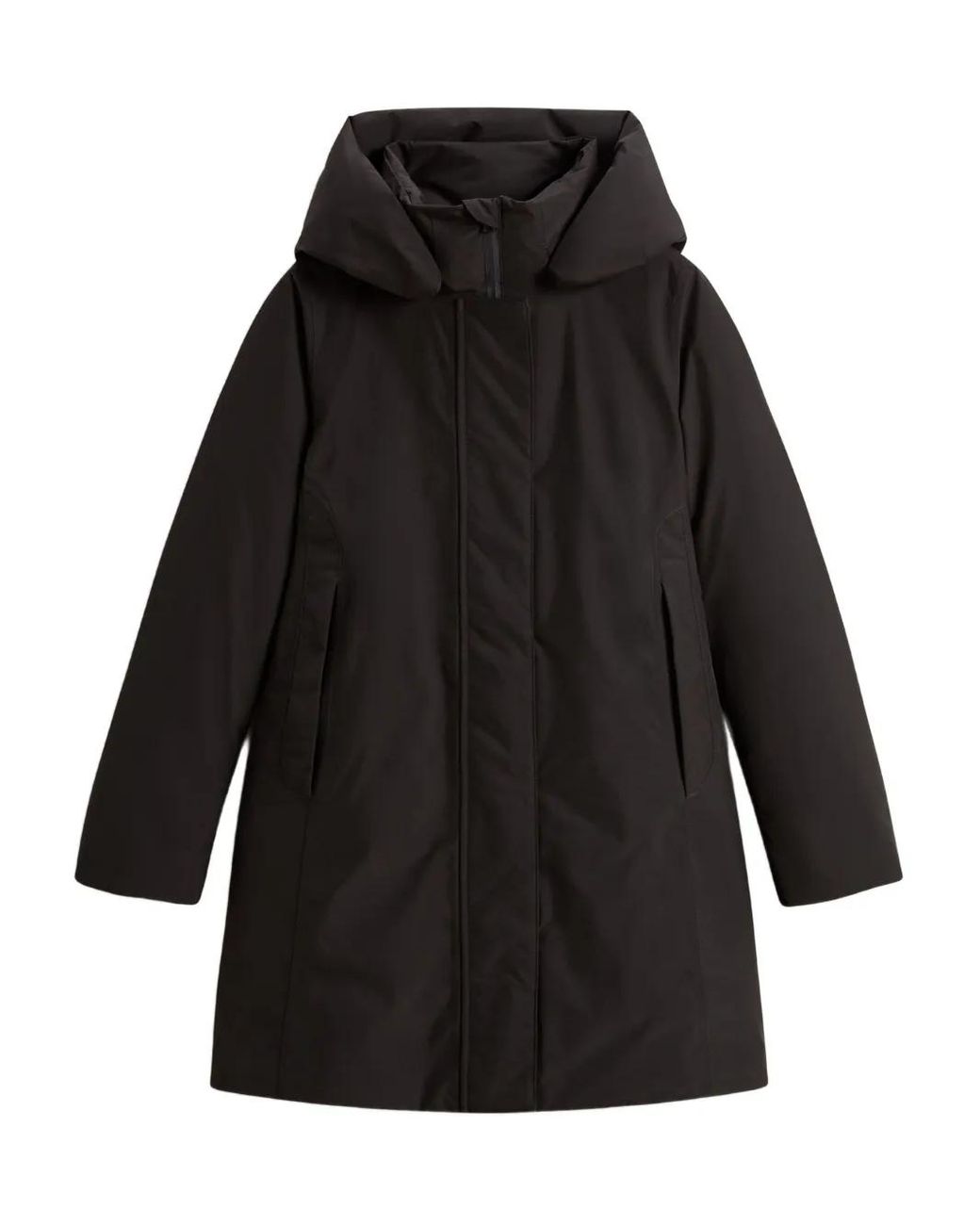 Woolrich Black Hooded Parka Coat