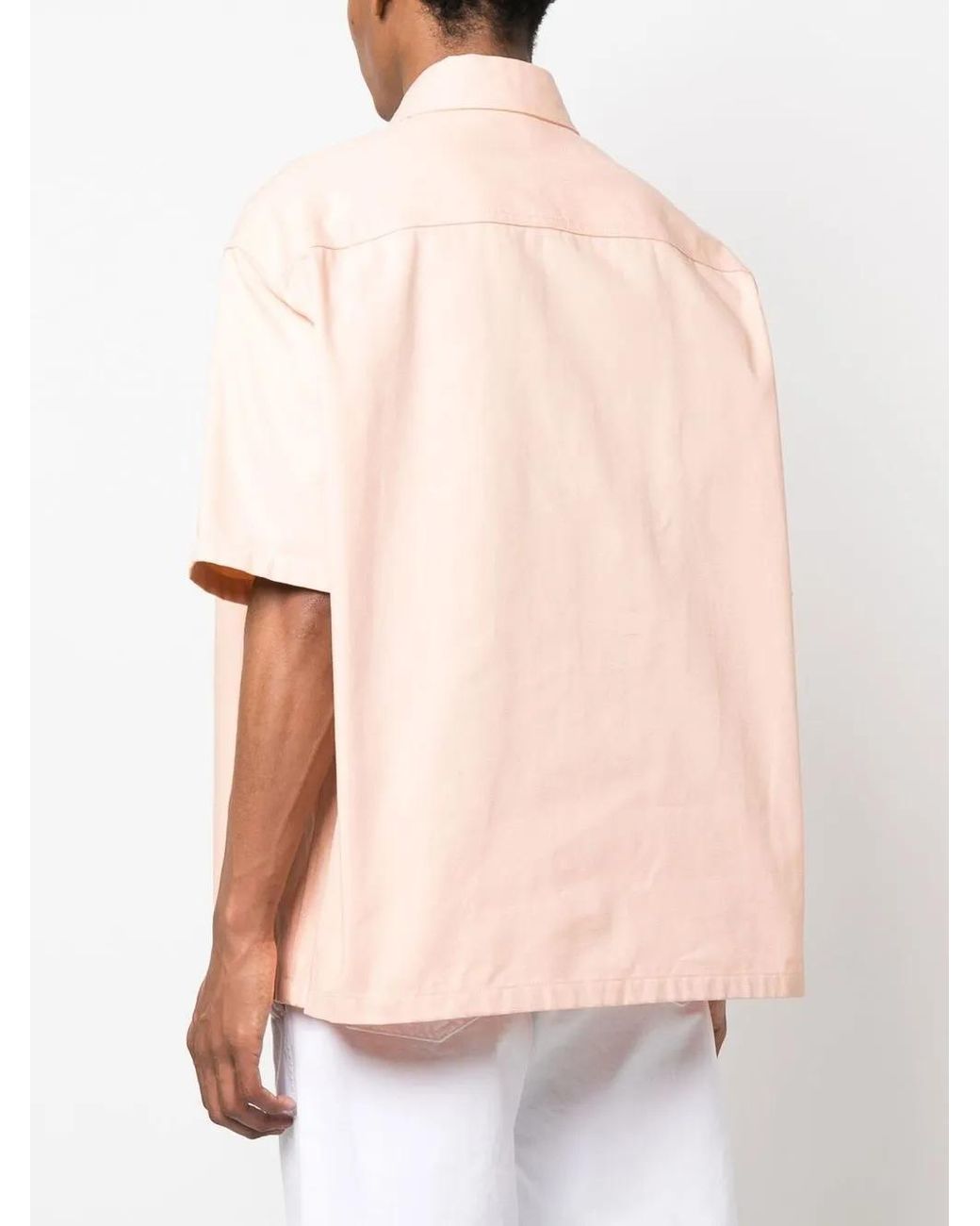 Chemise En Coton À Patch Logo Raf Simons pour homme en coloris Pink