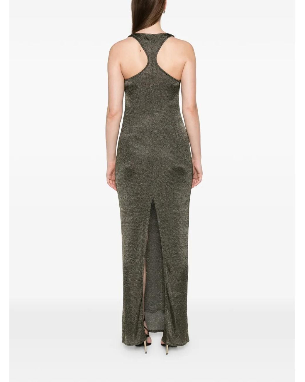 Arcina Ori Green Indi Dress Khaki Metallic