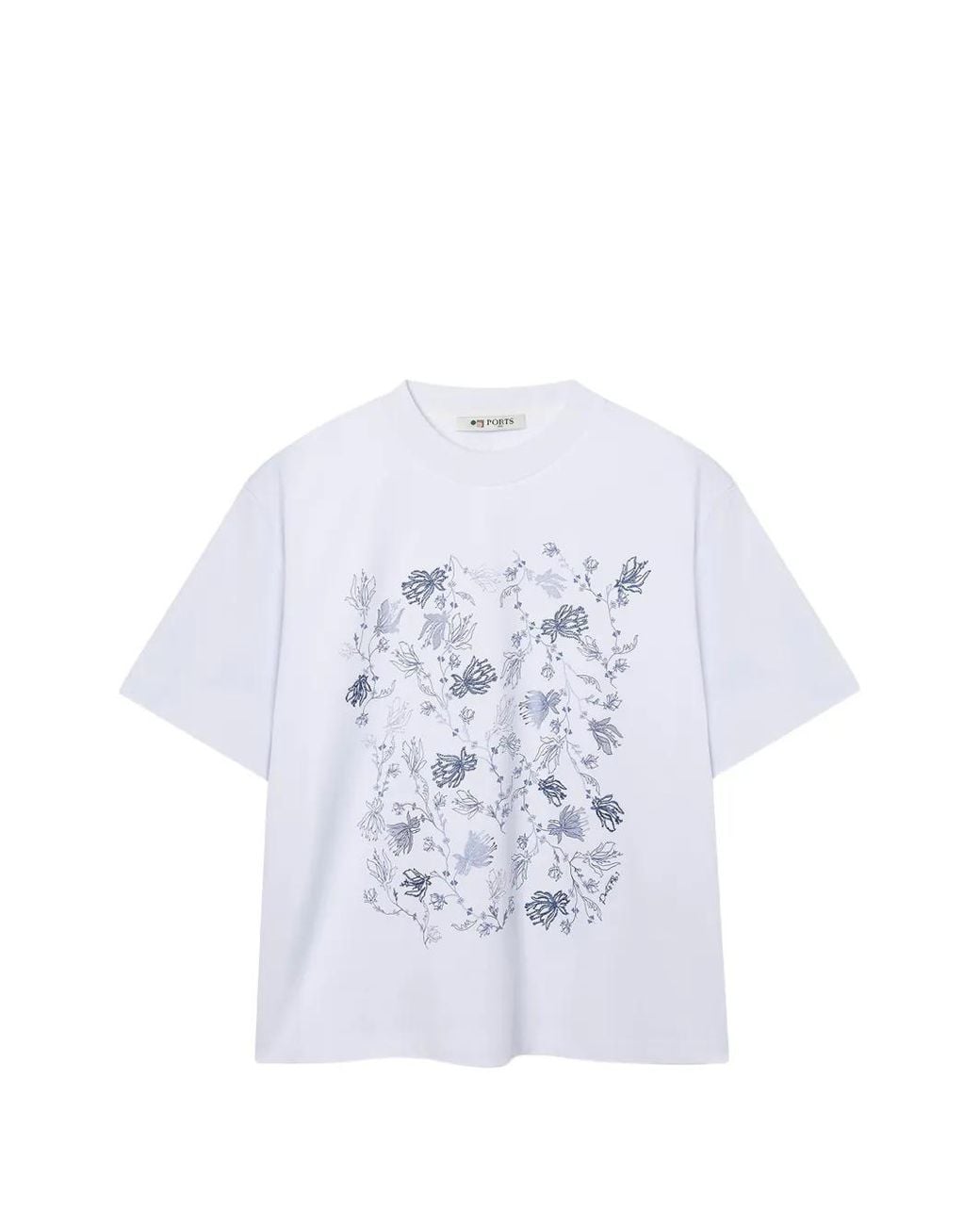 Ports 1961 White Floral-Print T-Shirt