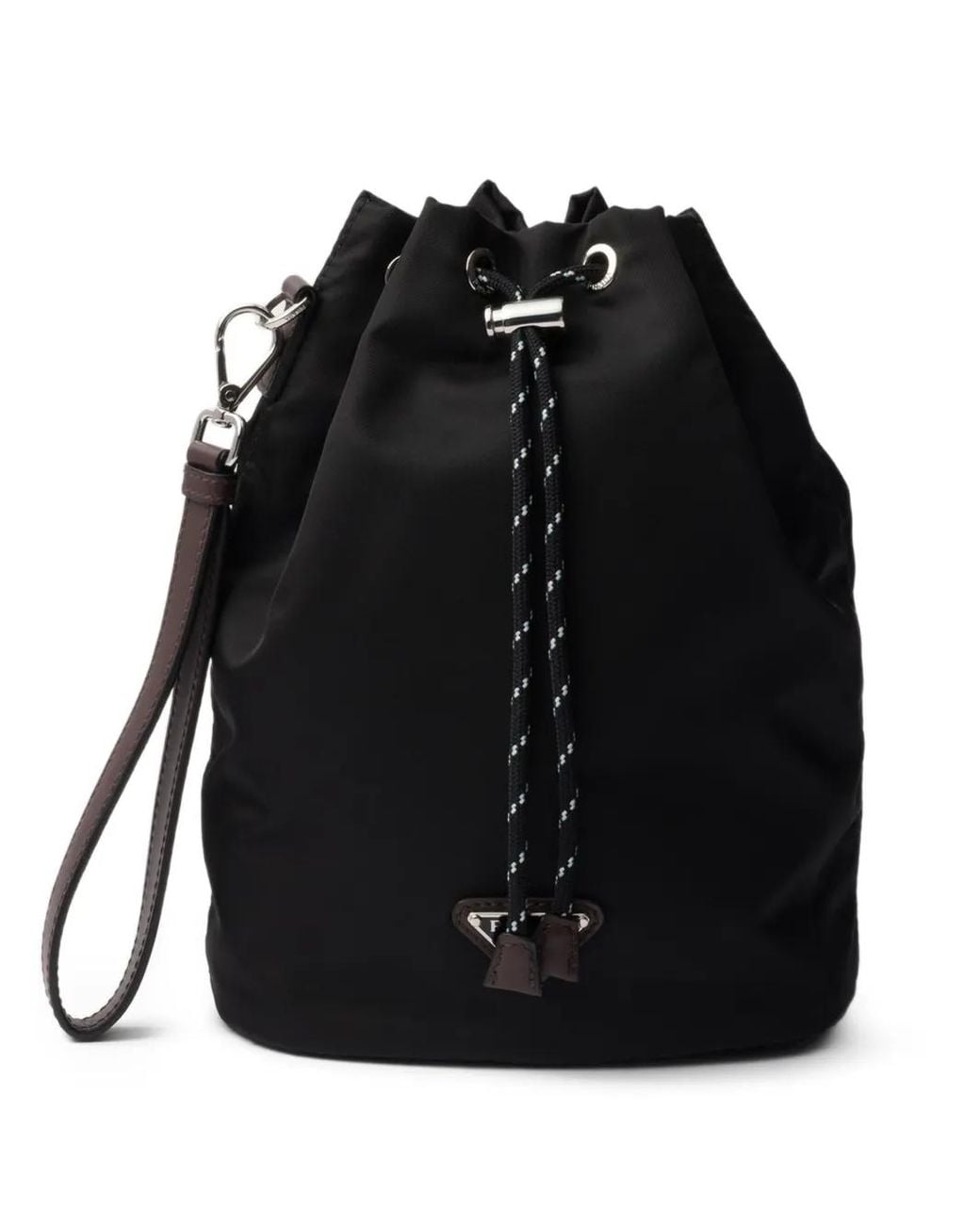 Prada Black Speedrock Re-Nylon Pouch Bag