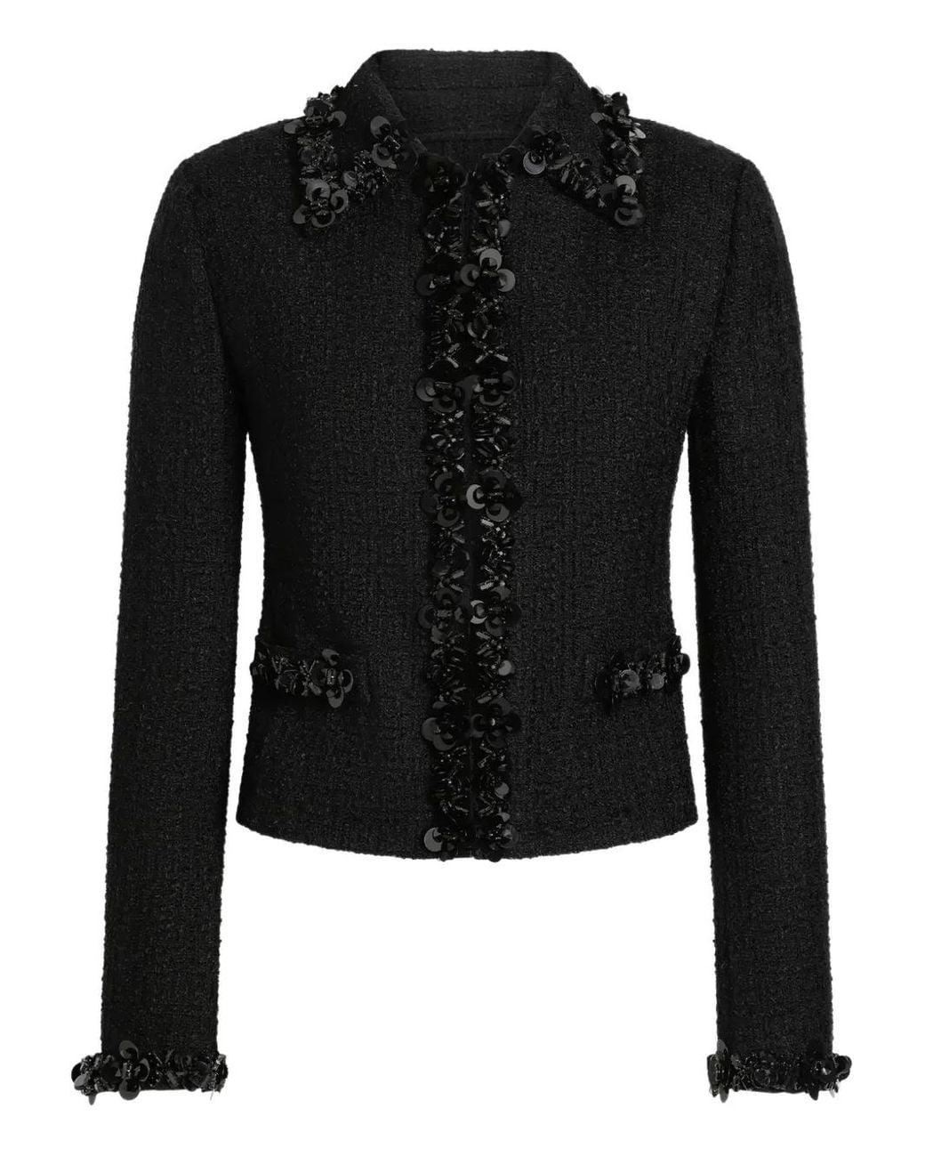 Dolce & Gabbana Black Sequin-Embellished Jacket