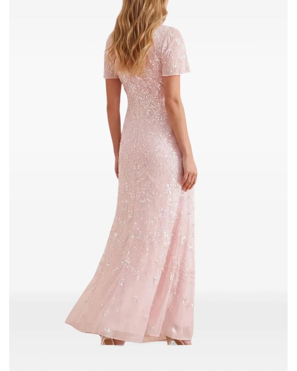 Needle & Thread Pink Freya Sequin-Embellished Gown