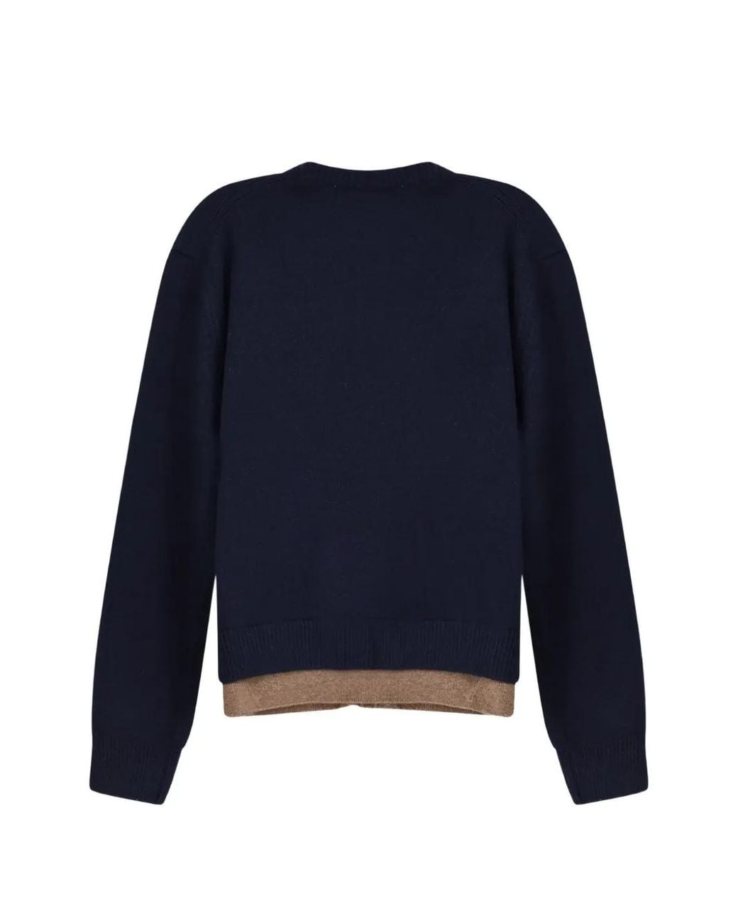 TONYWACK Blue Layered-Effect Button-Up Cardigan for men
