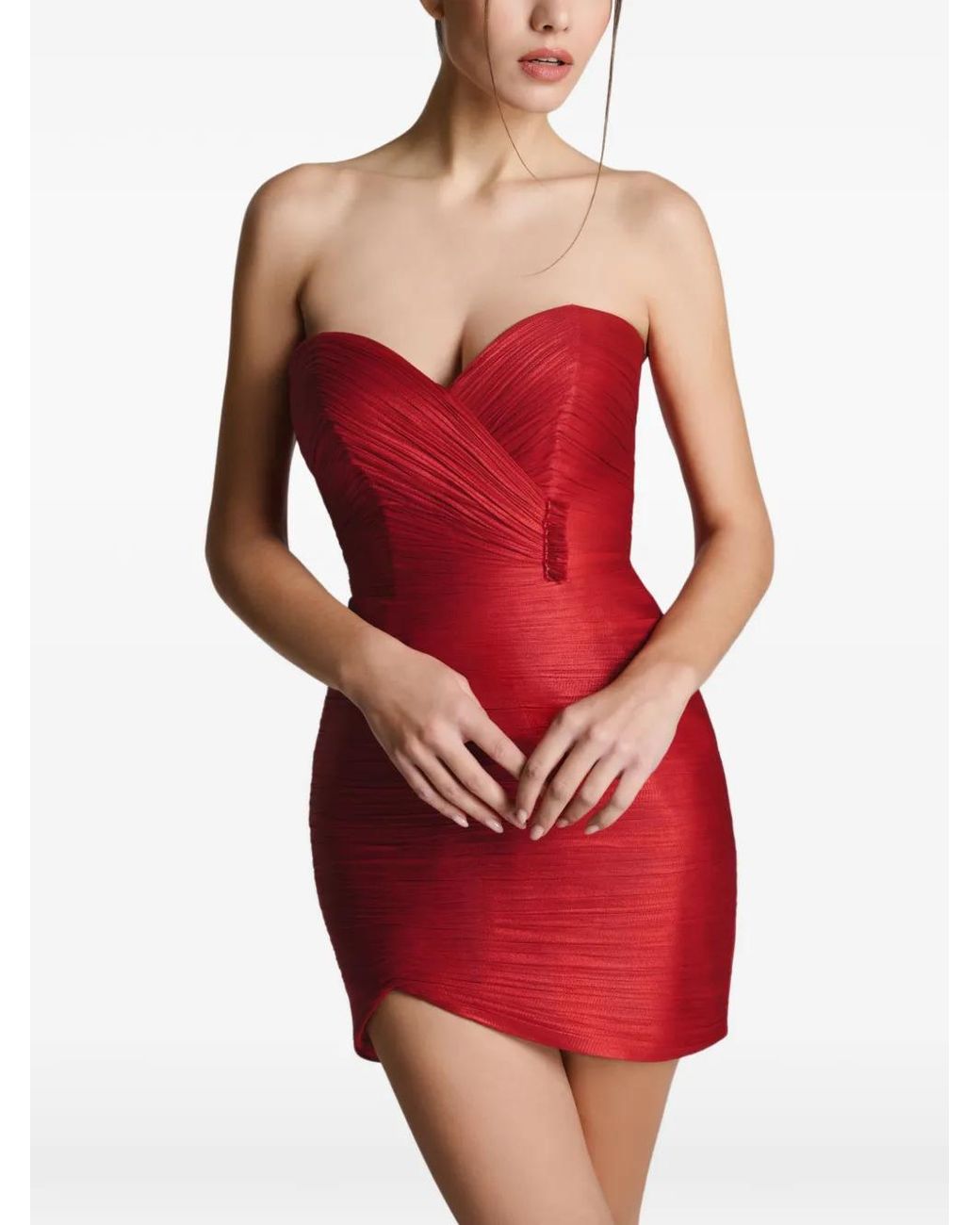 IMROSKA Red Robe-Bustier Courte 15